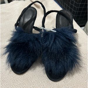 French Connection fluffy shoes, Size 6. Unused.